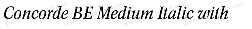 Concorde BE Medium Italic with Olds字体转换
